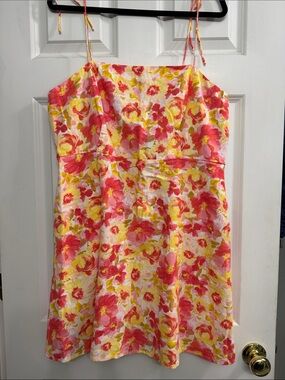 Old Navy Pink and Yellow Floral Sundress